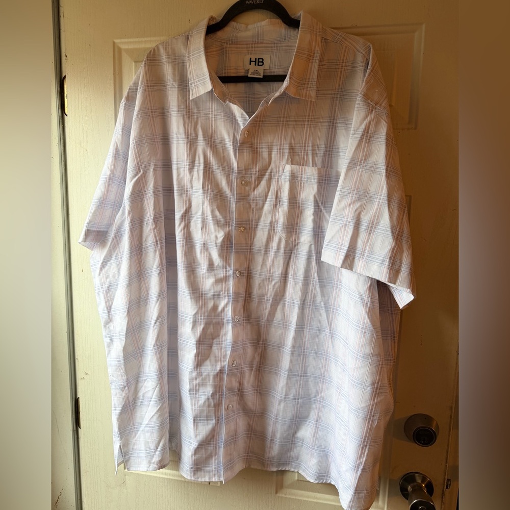 Men's White Plaid Casual Shirt